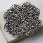 Patina silver filigree Estrella 53.2x53.2 mm x 1 pc