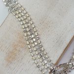 2.1 mm rhinestone chain with Crystal Argent Flare Preciosa crystals in silver setting x 20 cm