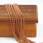 2.1 mm rhinestone chain with Indian Pink Preciosa crystals in raw setting x 20 cm