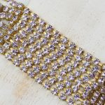 3.2 mm rhinestone chain with Violet Preciosa crystals in raw setting x 40 cm
