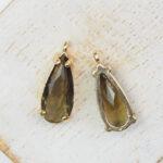 17x7x6 mm drop in metal setting Smoke x 1 pc