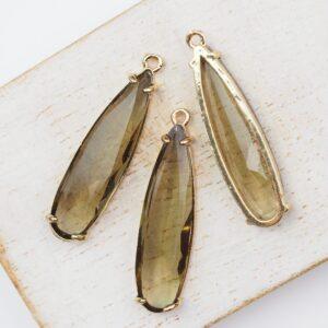 8ร32 mm Drop in metal setting Smoke x 2 pc(s)