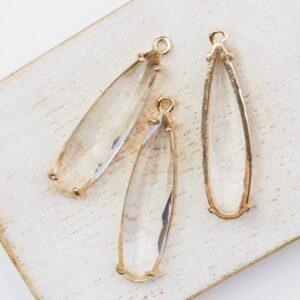 8ร32 mm Drop in metal setting Transparent x 2 pc(s)