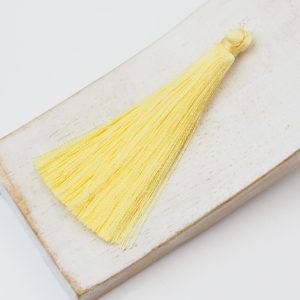 6.5 cm tassel imitiation silk Light Yellow x 1 pc