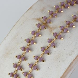 Chain with Purple beads x 10 cm