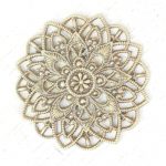 Antique bronze filigree star flower 27x27 mm x 1 pc