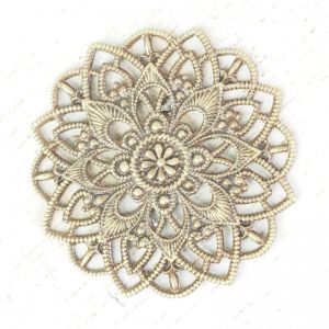 Antique bronze filigree star flower 27x27 mm x 1 pc