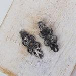 Patina silver filigree buckle 20x9 mm x 1 pc