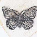 Patina silver filigree butterfly 38x25 mm x 1 pc