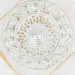 Silver filigree Aztec 46x46 mm x 1 pc