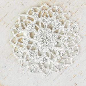 Silver filigree star flower 27x27 mm x 1 pc