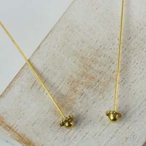 Antique gold decorative head pin 50 mm x 2 pc
