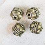 10x10 mm metal bead bronze x 2 pc(s)