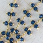 Chain with Dark Blue beads x 10 cm