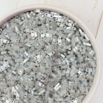 Miyuki Quarter Tila beads nr.526 silver Grey Ceylon x 5 g
