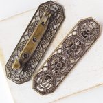 15x44 mm brooch antique bronze x 1 pc(s)