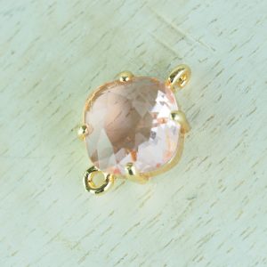 17x11 mm cushion cut crystal connector Peachy Rose x 1 pc(s)