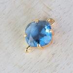 17x11 mm cushion cut crystal connector Sapphire Blue x 1 pc(s)