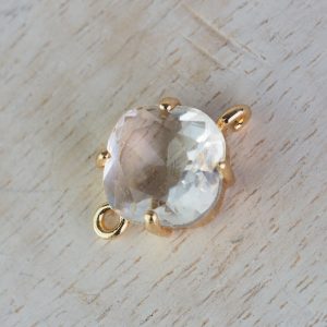 17x11 mm cushion cut crystal connector Transparent Crystal x 1 pc(s)