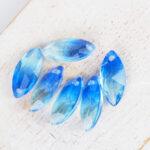 7x15 mm navette glass pendant Blue Rainbow x 1 pc(s)