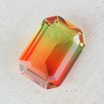 13x18 mm rectangle glass cabochon Apple Cake Rainbow x 1 pc(s)