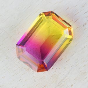 13x18 mm rectangle glass cabochon Passionfruit Rainbow x 1 pc(s)
