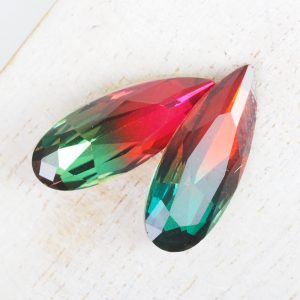 10x25 mm teardrop glass cabochon Firefly Rainbow x 1 pc(s)