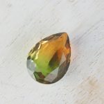 13x18 mm teardrop glass cabochon Transparent Falling Leaves Rainbow x 1 pc(s)