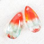 10x20 mm teardrop glass pendant Early Rise Rainbow x 1 pc(s)