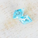 10x7 mm Cubic Zirconia pendant Aquamarine Blue x 1 pc(s)