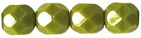 6 mm fire polished round beads Opaque Olive x 40 pc(s)