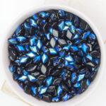 5 x 8 mm Gemduo beads Jet AB x 10 g