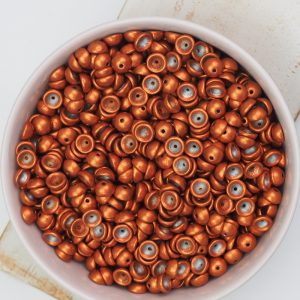 4 x 2 mm Teacup beads Saturated Metallic Russet Orange x 10 g