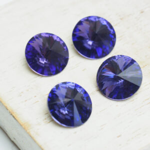 10 mm round glass cabochon Purple Velvet x 4 pc(s)