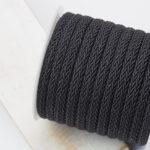 7x4 mm decorative cord Black x 0.5 m