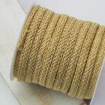 7x4 mm decorative cord Yellow Gold x 0.5 m