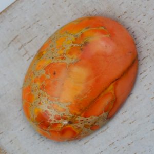 25x18 mm gemstone cabochon dyed jasper Orange x 1 pc(s)