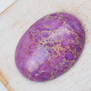 30x22 mm gemstone cabochon dyed jasper Purple x 1 pc(s)