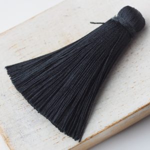 4 cm tassel imitation silk Black x 1 pc(s)