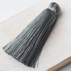 4 cm tassel imitation silk Dark Grey x 1 pc(s)