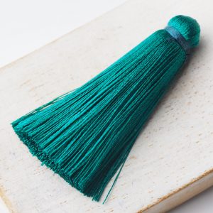 4 cm tassel imitation silk Emerald x 1 pc(s)