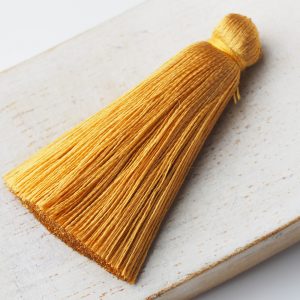 4 cm tassel imitation silk Golden Yellow x 1 pc(s)