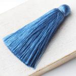 4 cm tassel imitation silk Steel Sky x 1 pc(s)
