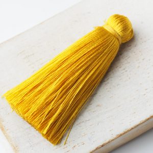 4 cm tassel imitation silk Yellow x 1 pc(s)
