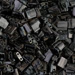 Miyuki Tila beads nr. 4511 Smoky Black Matte Picasso x 5 g