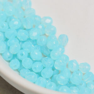 3 mm fire-polished beads 61010 Milky Aquamarine x 100 pc(s)