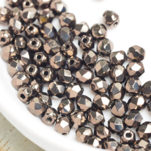 3 mm fire-polished beads LJ23980 Metallic Bronze x 100 pc(s)