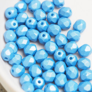 4 mm fire-polished beads 29368AL Powdery - Ocean x 60 pc(s)