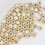 2 mm round glass pearls Opaque Luster - Picasso x 100 pc(s)
