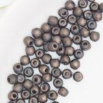 2 mm round glass pearls Matte - Dark Bronze x 100 pc(s)